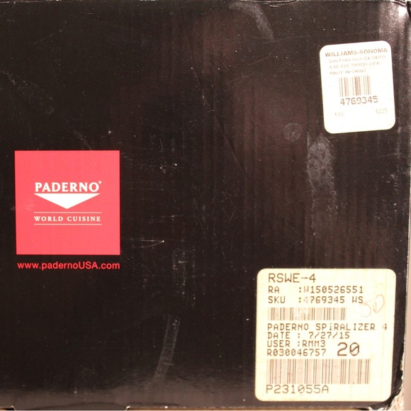Paderno World Cuisin 4-Blade Spiralizer - Picture 5 of 5